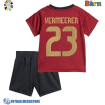 Fotballdrakt Barn Belgia Arthur Vermeeren #23 Hjemmedraktsett EM 2024 Kortermet (+ Korte bukser)